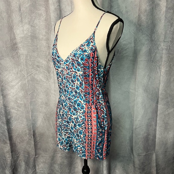 E2 Clothing Floral Print Spaghetti Strap Romper with Pockets - MED - Picture 3 of 10